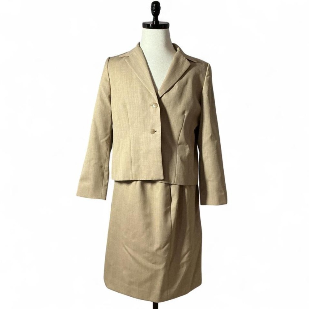 Pendleton Womens 100% Wool Dark Academia Suit Sz 14 P 2 Piece Set Old Money